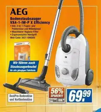 Expert Aeg Bodenstaubsauger Vx4-1-iw-p X Efficiency Angebot