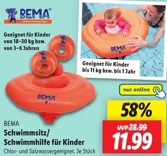 Lidl BEMA Schwimmsitz/ Schwimmhilfe für Kinder Angebot