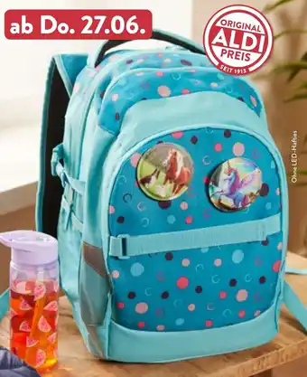 Aldi Nord LIVE IN STYLE Schulrucksack mit Federmäppchen Angebot