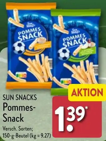 Aldi Nord SUN SNACKS Pommes Snack 150 g Beutel Angebot
