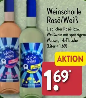Aldi Nord Weinschorle Rosé/Weiß 1 L Flasche Angebot
