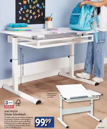 Aldi Nord HOME CREATION Schüler-Schreibtisch Angebot