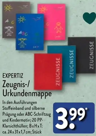 Aldi Nord EXPERTIZ Zeugnis-/ Urkundenmappe Angebot