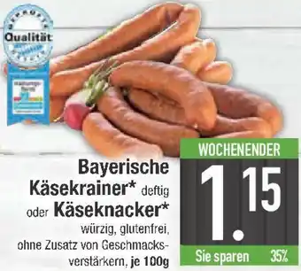 E-Center Bayerische Käsekrainer oder Käseknacker 100 g Angebot