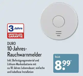 Aldi Nord Duro 10-Jahres-Rauchwarnmelder Angebot