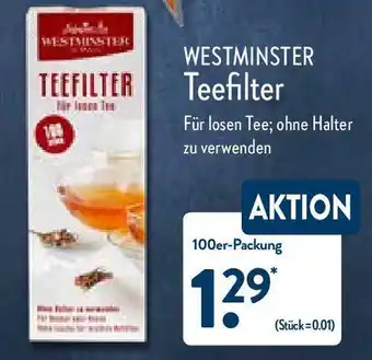 Aldi Nord Westminster Teefilter 100st Angebot