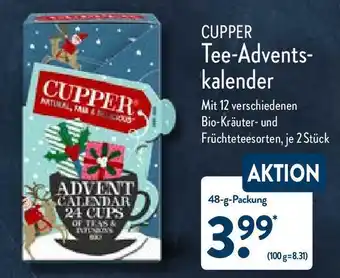 Aldi Nord Cupper Tee-Adventskalender 48g Angebot