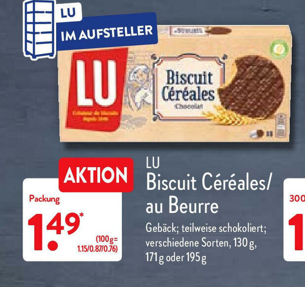 LU Biscuit Cereales/ au Beurre Angebot bei Aldi Nord
