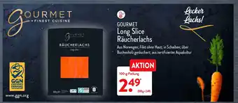 Aldi Nord Gourmet Long Slice Raucherlachs 100g Angebot