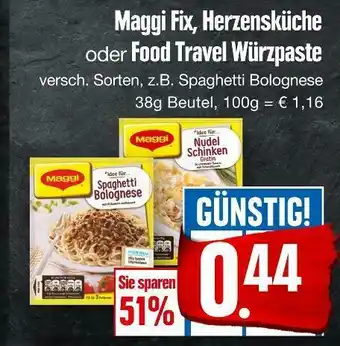 Edeka Maggi maggi fix, herzensküche oder food travel würzpaste Angebot