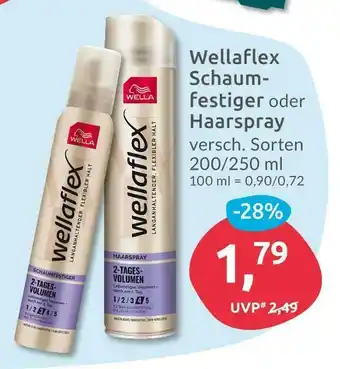 Budni Wellaflex schaumfestiger oder haarspray Angebot