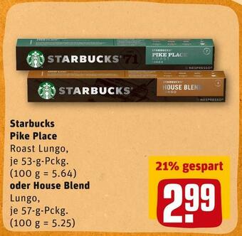 REWE Starbucks pike place oder house blend Angebot