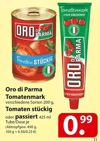 Famila Nord Ost Oro di parma tomatenmark oder tomaten Angebot