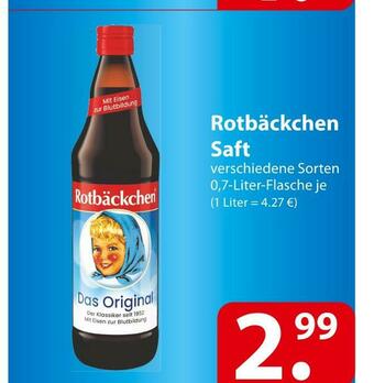 Famila Nord Ost Rotbäckchen saft Angebot
