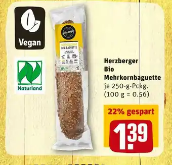 REWE Herzberger bio mehrkornbaguette Angebot