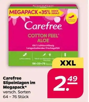 NETTO Carefree slipeinlagen im megapack Angebot