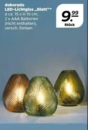 NETTO Dekorado led-lichtglas „blatt“ Angebot