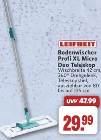 Combi LEIFHEIT Bodenwischer Profi XL Micro Duo Teleskop Angebot