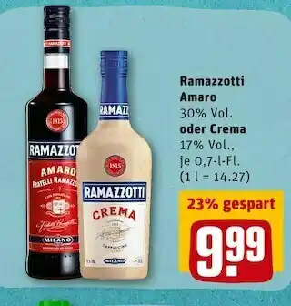 REWE Ramazzotti amaro oder crema Angebot