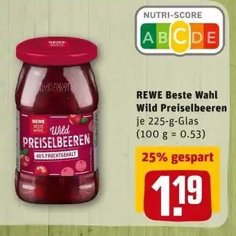 REWE Rewe beste wahl wild preiselbeeren Angebot