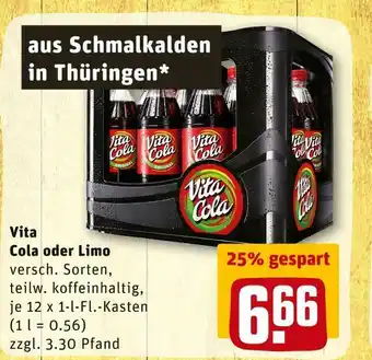 REWE Vita cola oder limo Angebot