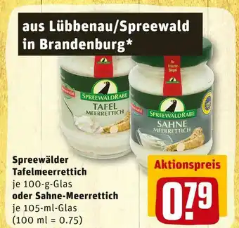 REWE Spreewälder tafelmeerrettich oder sahne-meerrettich Angebot