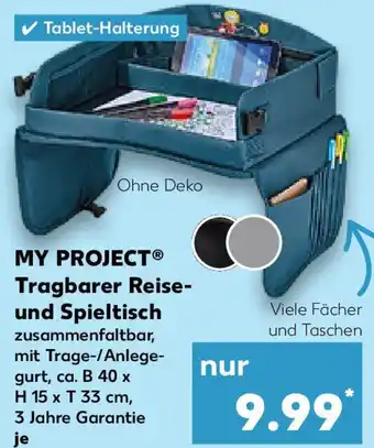 Kaufland MY PROJECT Tragbarer Reise und Spieltisch Angebot