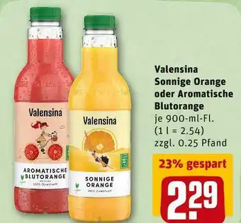 REWE Valensina sonnige orange oder aromatische blutorange Angebot