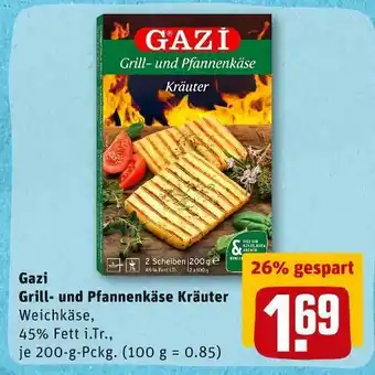 REWE Gazi grill- und pfannenkäse kräuter Angebot