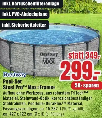 B1 Discount Baumarkt Bestway Pool-Set Steel Pro Max Frame Angebot