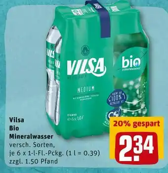 REWE Vilsa bio mineralwasser Angebot
