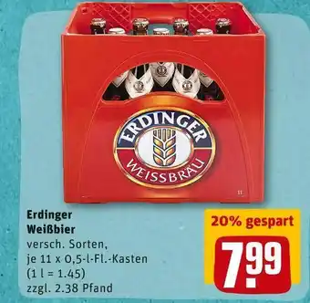 REWE Erdinger weißbier Angebot