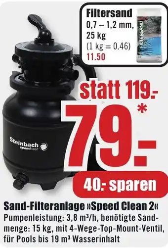 B1 Discount Baumarkt Sand-Filteranlage Speed Clean 2 Angebot