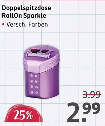 Rossmann Doppelspitzdose Rollon Sparkle Angebot