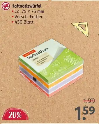 Rossmann Haftnotizwürfel Angebot