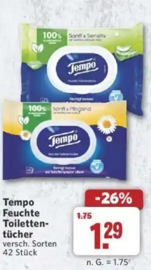 Combi Tempo Feuchte Toiletten- tücher Angebot