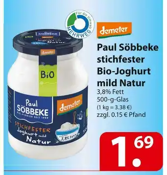 Famila Nord Ost Paul söbbeke stichfester bio-joghurt mild natur Angebot