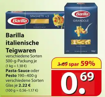 Famila Nord Ost Barilla italienische teigwaren oder pasta-sauce, pesto Angebot