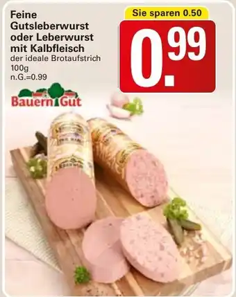 WEZ Feine Gutsleberwurst oder Leberwurst mit Kalbfleisch Angebot