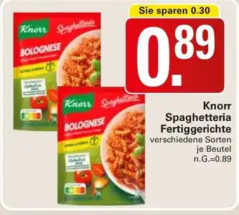 WEZ Knorr Spaghetteria Fertiggerichte Angebot