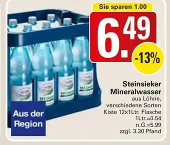 WEZ Steinsieker Mineralwasser Angebot