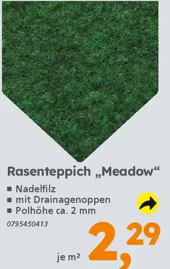 Globus Baumarkt Rasenteppich ,,Meadow" Angebot