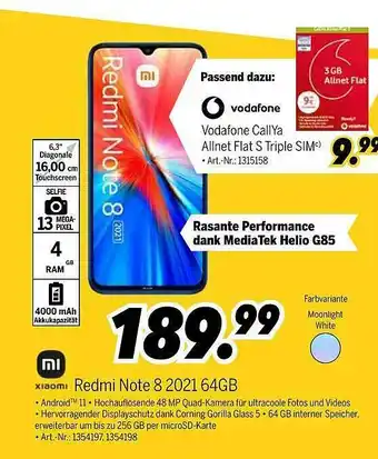 MEDIMAX Xiaomi Redmi Note 8 2021 64gb Angebot