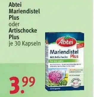 Rossmann Abtei Mariendistel Plus Oder Artischocke Plus Angebot