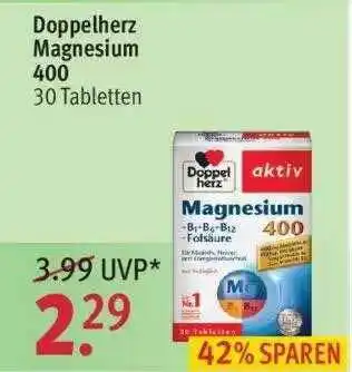 Rossmann Doppelherz Magnesium 400 Angebot