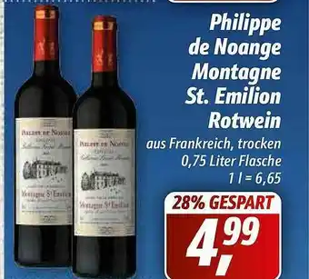 Simmel Philippe De Noange Montagne St Emilion Rotwein Angebot