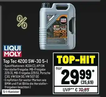 METRO Liqui Moly Top Tec 4200 5w-30 5 L Angebot