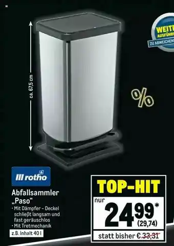 METRO Lll Rotho Abfallsammler „paso” Angebot