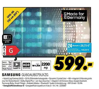 MEDIMAX Samsung Gu60au8079uxzg Angebot