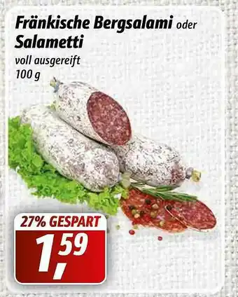 Simmel Fränkische Bergsalami Oder Salametti Angebot